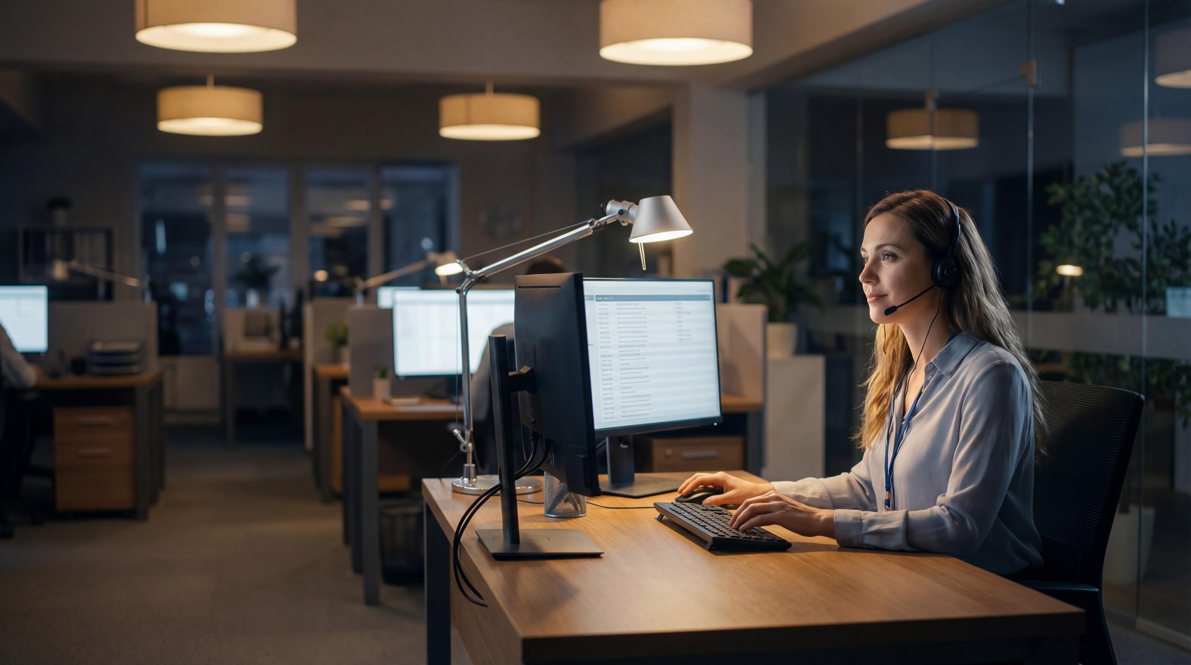 AnSer call center professional at work